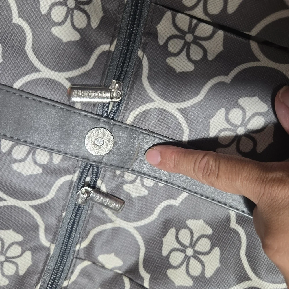 JJ Cole Backpack Diaper Bag, Gray Floret